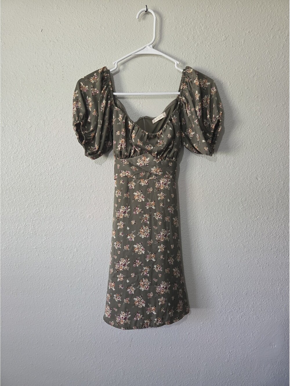 Women's Puff Sleeve Floral Print Mini Dress